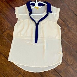 Ladies sheer sleeveless blouse